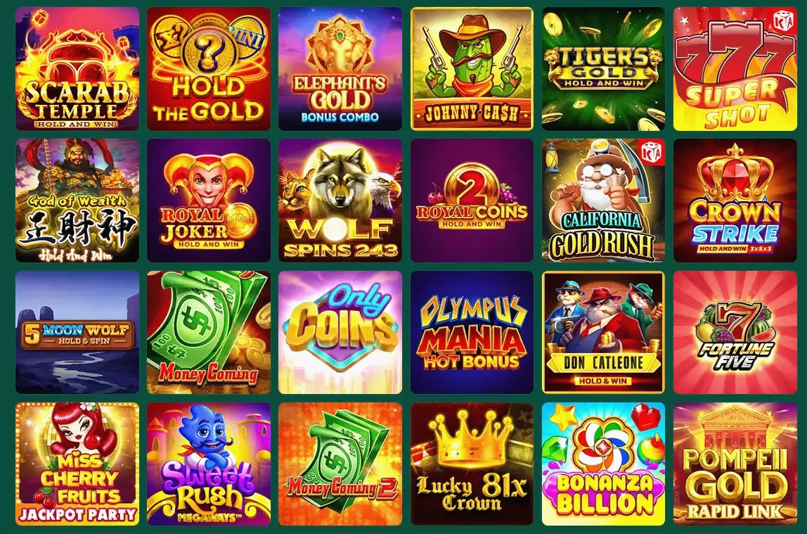 Panoramica giochi e slot disponibili su Revolution Casino